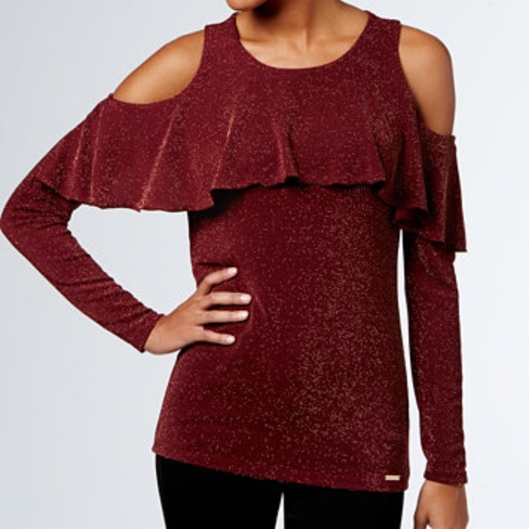 michael kors cold shoulder top